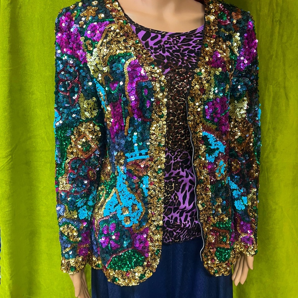 1980s Vintage Sequins Jacket